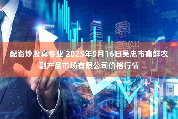 配资炒股真专业 2025年9月16日吴忠市鑫鲜农副产品市场有限公司价格行情